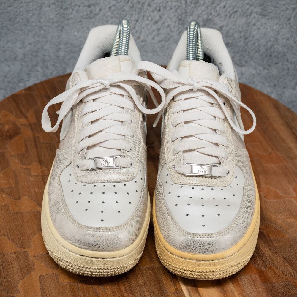 Nike Air Force 1 Swan Womens Size 6.5 Beige Athletic Shoes Sneakers‎ 315115-119 - Picture 2 of 7
